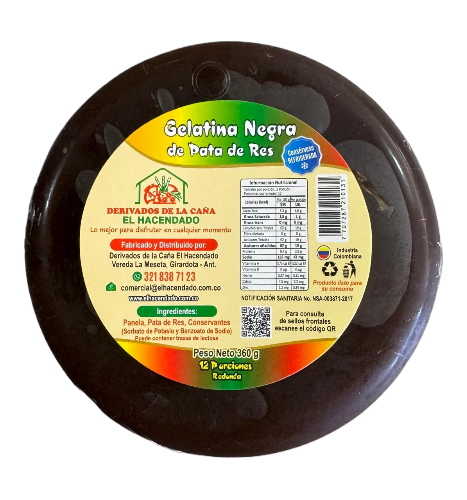 Gelatina Negra Redonda Grande